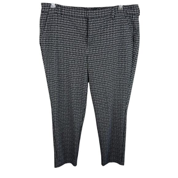 Liverpool Los Angeles Pants - Liverpool Los Angeles Black White Check High Rise Knit Ankle Pants Size 14